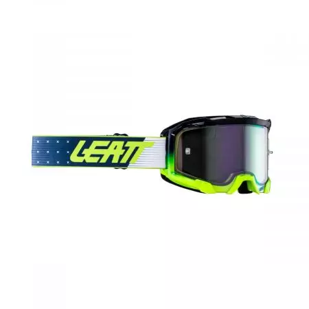 Óculos de proteção para motociclistas Leatt Velocity 4.5 Iriz Blue Purple 78% - azul marinho verde vidro espelho castanho - 8024070430