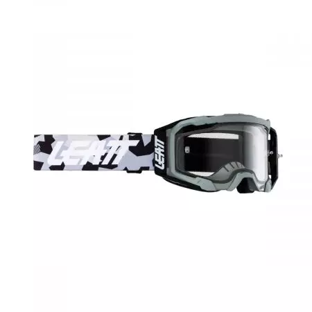 Leatt Velocity 5.5 Enduro Forge Clear 83% motociklističke naočale - sivo crne prozirne leće - 8024070300