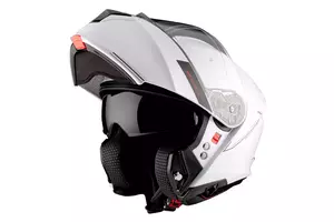 Kask motocyklowy szczękowy MT Helmets FU935SV Genesis SV Solid A1 połysk biały XS - 13470000013