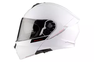 Kask motocyklowy szczękowy MT Helmets FU935SV Genesis SV Solid A1 połysk biały XS-2