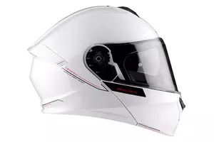 Kask motocyklowy szczękowy MT Helmets FU935SV Genesis SV Solid A1 połysk biały XS-6