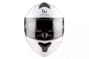 Kask motocyklowy szczękowy MT Helmets FU935SV Genesis SV Solid A1 połysk biały XS-8