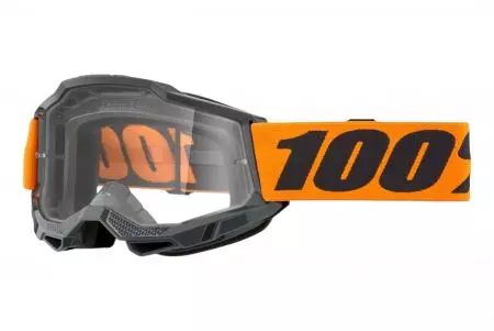 Motorističke naočale 100% Percent model Accuri 2 Enduro crno narančasta prozirna leća-1