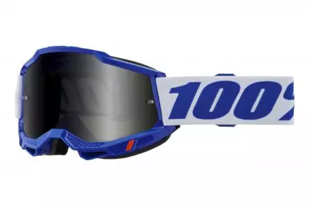 Gogle motocyklowe 100% Procent model Accuri 2 Enduro niebieski biały szybka przyciemniana-1