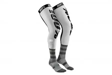 Sportske čarape 100% Percent Rev MX Knee Brace Grey grey black S/M - 24014-007-17