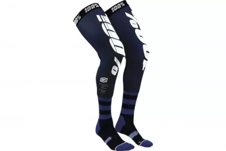 Sportske čarape 100% Percent Rev MX Knee Brace Navy blue white S/M - 24014-375-17