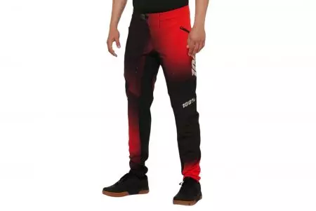 Spodnie rowerowe 100% Procent R-Core X LE czarny czerwony 32 - 40001-00043