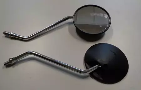 GZ universalūs veidrodžiai su dešiniuoju sriegiu M10/1,25, juodos/sidabrinės spalvos - 582010