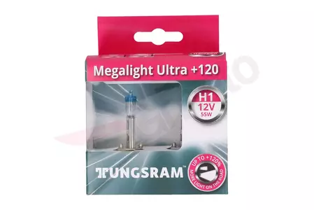 Ampoule 12V H1 55W Tungsram Megalight Ultra +120% 2pcs-2