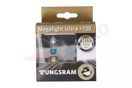 Żarówka 12V H11 55W Tungsram Megalight Ultra +130% 2szt-2