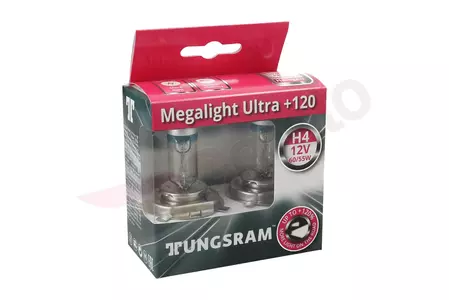 Żarówka 12V H4 60/55W P43 Tungsram Megalight Ultra +120% 2szt