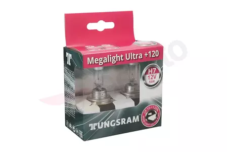 Żarówka 12V H7 55W Tungsram Megalight Ultra +120% 2szt