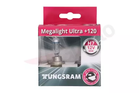 Polttimo 12V H7 55W Tungsram Megalight Ultra +120% 2kpl 2kpl-2