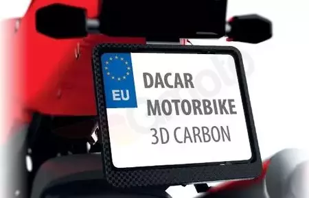 Biketec Motorbike Cadre de plaque d'immatriculation en carbone 3D-1