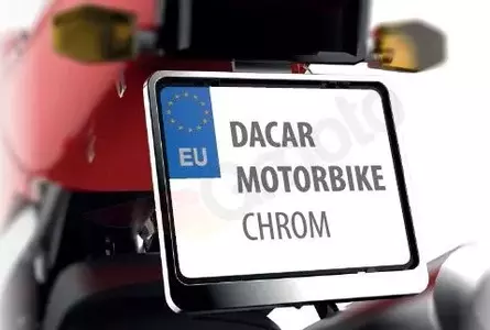 Biketec Cadre de plaque d'immatriculation moto chromé - 48730