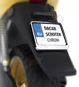 Biketec Scooter Nummernschild Rahmen Chrom-1