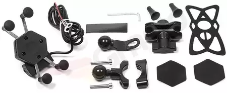 Telefonhållare för motorcykel med USB-laddare X-Grip L-10