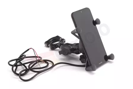 X-Grip XL moottoripyöräpuhelimen pidike USB-laturilla varustettuna-7