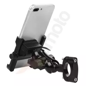 Uchwyt motocyklowy na telefon z ładowarką USB 3.0 R8-2