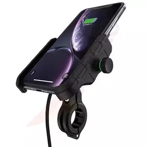 Държач за телефон за мотоциклет с безжично зарядно устройство R9W метал Безжичен-4