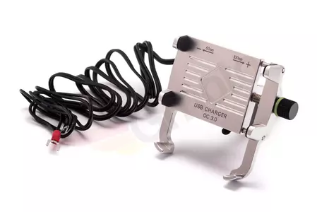 Motorrad-Handyhalter mit Ladegerät R10 Metall USB QC