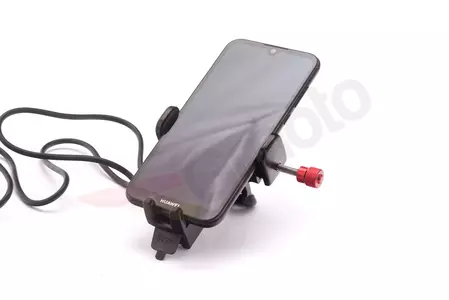 Soporte para teléfono de moto con cargador R11 metal USB-6