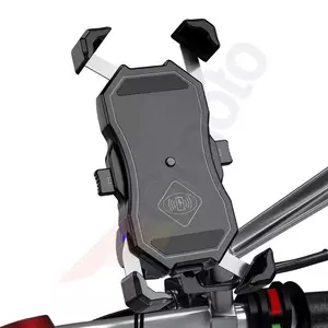 Soporte para móvil de moto con cargador inalámbrico R13W Wireless USB QC - 2en1-2