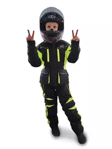 IXS Junior 1.0 ST tekstilne motociklističke hlače crno-žute fluo 134-140-3