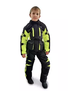 IXS Junior 1.0 ST chaqueta de moto textil negro y amarillo fluo 134-140-3