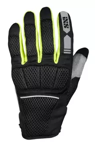IXS Samur Air 1.0 guantes de moto textil negro-amarillo-plata 3XL-1