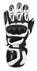IXS RS-300 2.0 kožne motociklističke rukavice, crno-bijele, XS