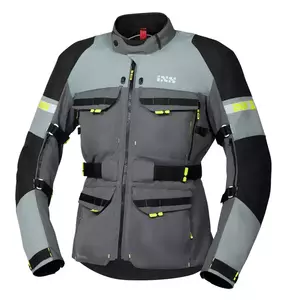 IXS Adventure-GTX tekstilna motociklistička jakna tamno sivo-sivo-crna S