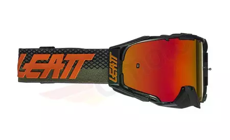 Leatt Velocity 6.5 V22 motocikla brilles Iriz zaļas melnas oranžas stikls 28% spogulis-1