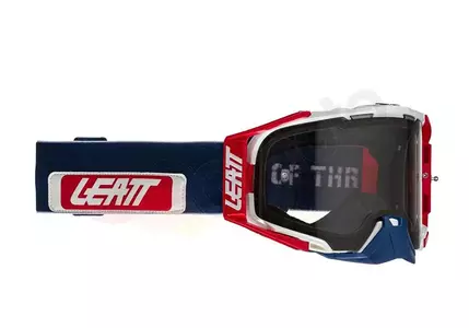 Motocyklové brýle Leatt Velocity 6.5 V22 červené tmavě modré bílé sklo 58% - 8021700280