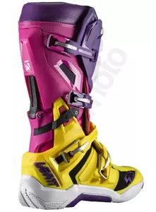 Botas moto enduro Leatt GPX 5.5 Flexlock cross morado/rosa/amarillo r.42-2