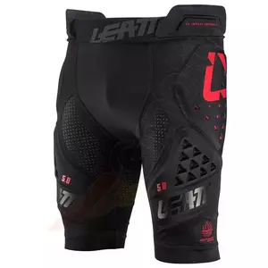 Pantaloncini da moto cross enduro Leatt Impact 3DF 5.0 con protezioni Nero XXL - 5019000324