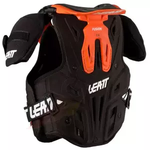 Leatt Fusion Vest 2.0 Junior Orange L/XL brystværn med nakke/halebeskytter-4