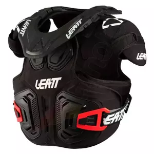 "Leatt Fusion Vest 2.0 Junior" juoda/balta XXL krūtinės apsauga su kaklo/kaklo apsauga-2