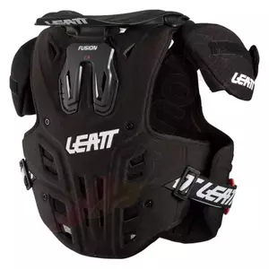 "Leatt Fusion Vest 2.0 Junior" juoda/balta XXL krūtinės apsauga su kaklo/kaklo apsauga-3