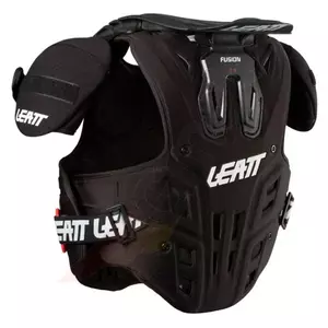Leatt Fusion Vest 2.0 Junior Black/White XXL prsni ščitnik z vratnim ščitnikom-4