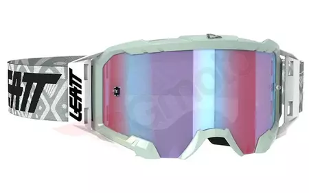 Gafas de moto Leatt Velocity 5.5 V21 Iriz blanco/negro/rosa menta espejo-1