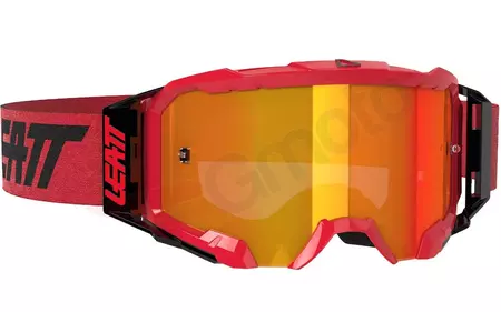 Leatt Velocity 5.5 V22 Motorradbrille Iriz rot/schwarz orange Spiegel
