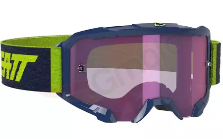 Leatt Velocity 4.5 V21 Iriz motociklu brilles tumši zilas/dzeltenas fluo purpursarkanas spogulis - 8020001105