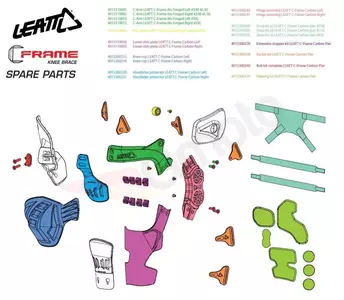 Kit de montare pentru protectoarele de genunchi Leatt C-Frame Carbon și PRO Carbon - 4015300330