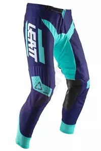 Leatt pantalones moto cross enduro 4.5 azul marino/mint XXL - 5020001395