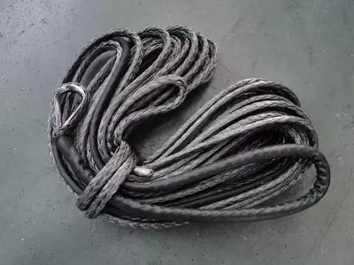 Bronco syntetický kábel navijaka dĺžka 10,3 m priemer 5,5 mm sivá - AC-12109-1