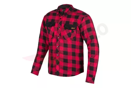 Broger Alaska camicia da moto rosso-nera S-1