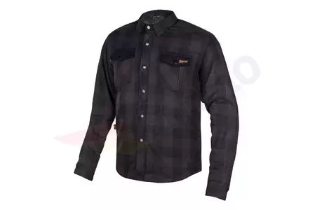 Broger Alaska πουκάμισο μοτοσικλέτας μαύρο-γκρι L - BR-JRY-ALASKA-03-L
