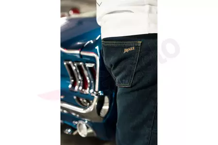 Broger Florida gewaschene blaue Jeans Motorradhose W32L32-5