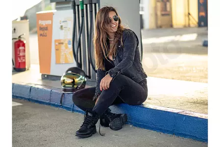 Broger Florida Lady washed black W26L30 дамски дънки панталони за мотоциклетизъм-5
